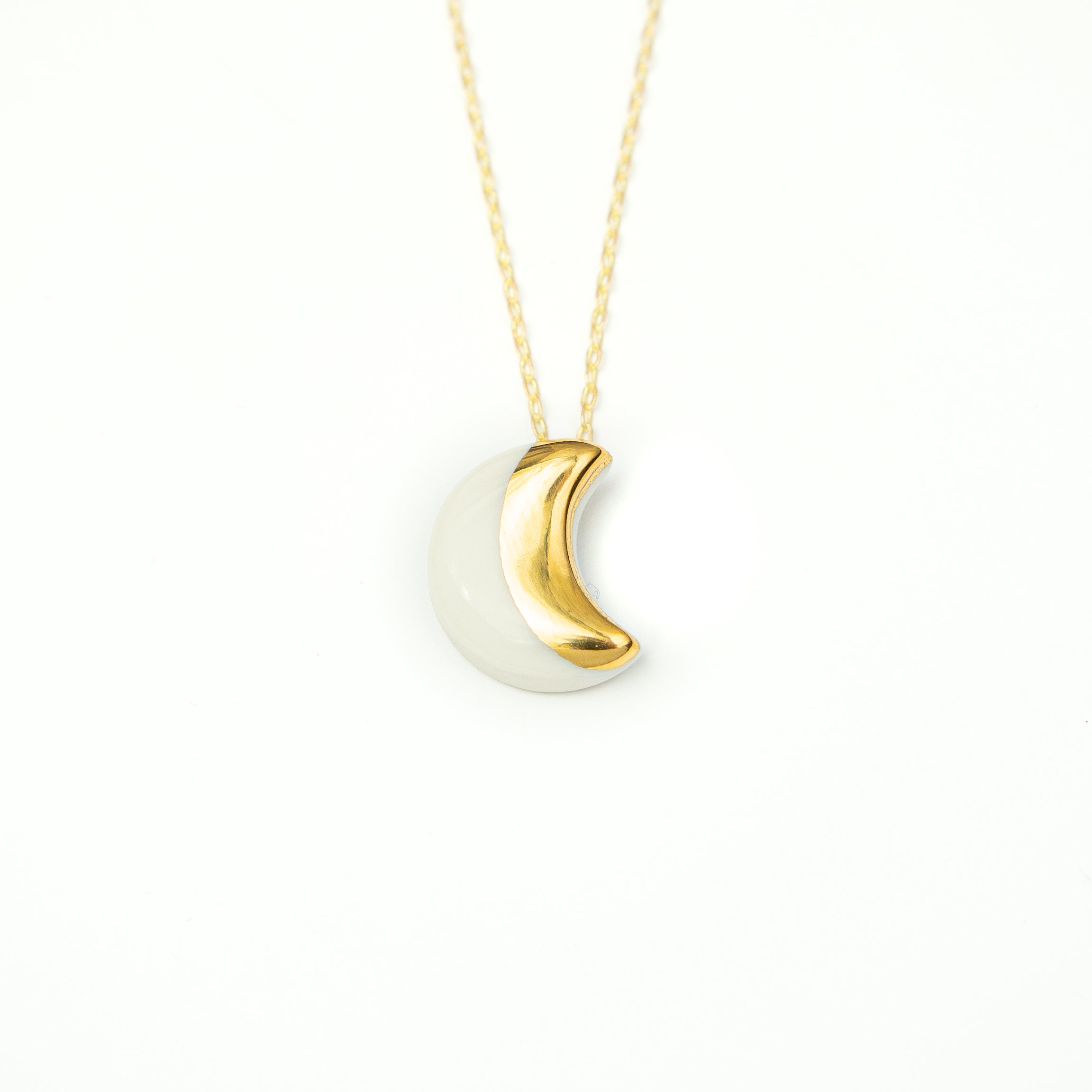Moon Necklace - White