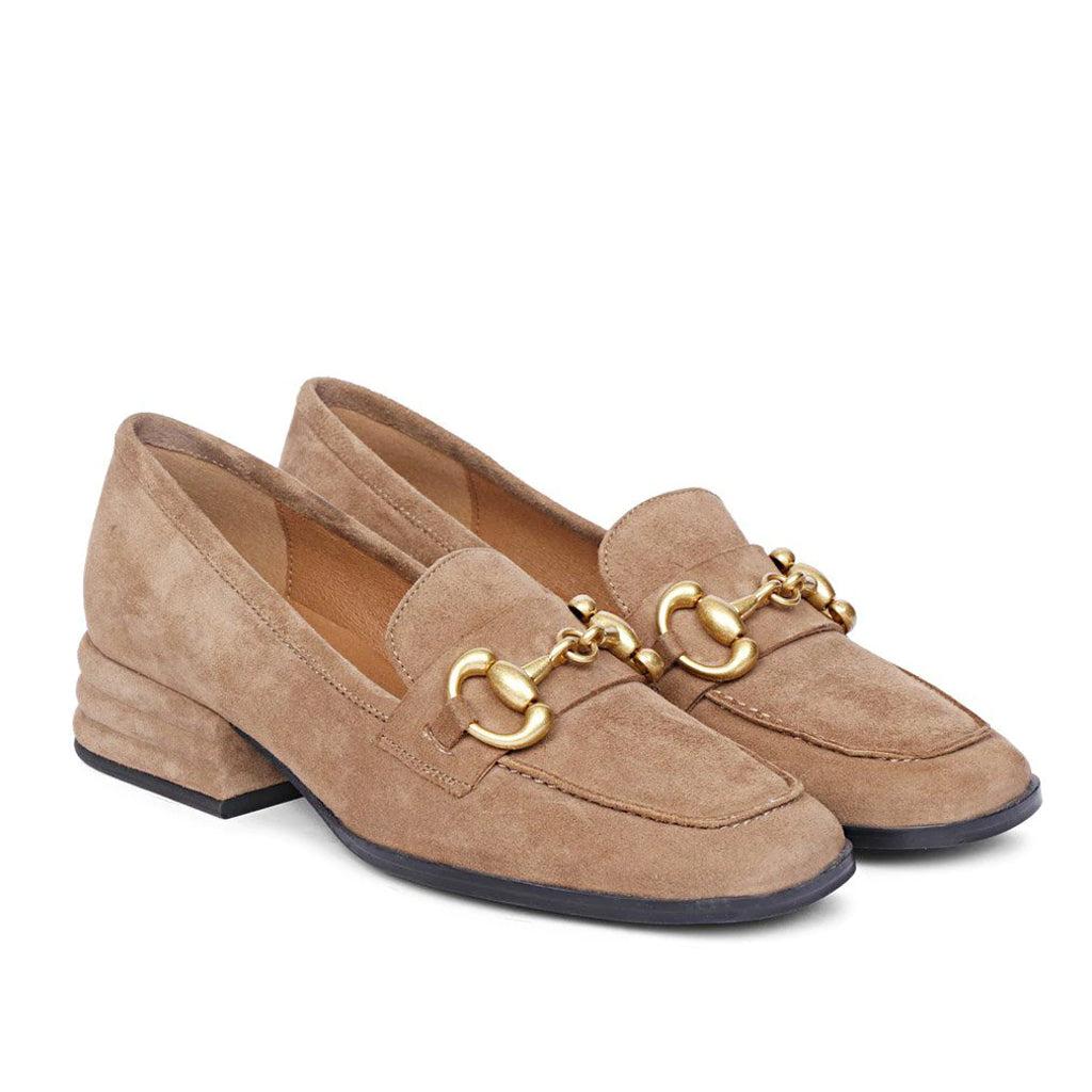 Jenny Taupe Leather Handcrafted Shoes