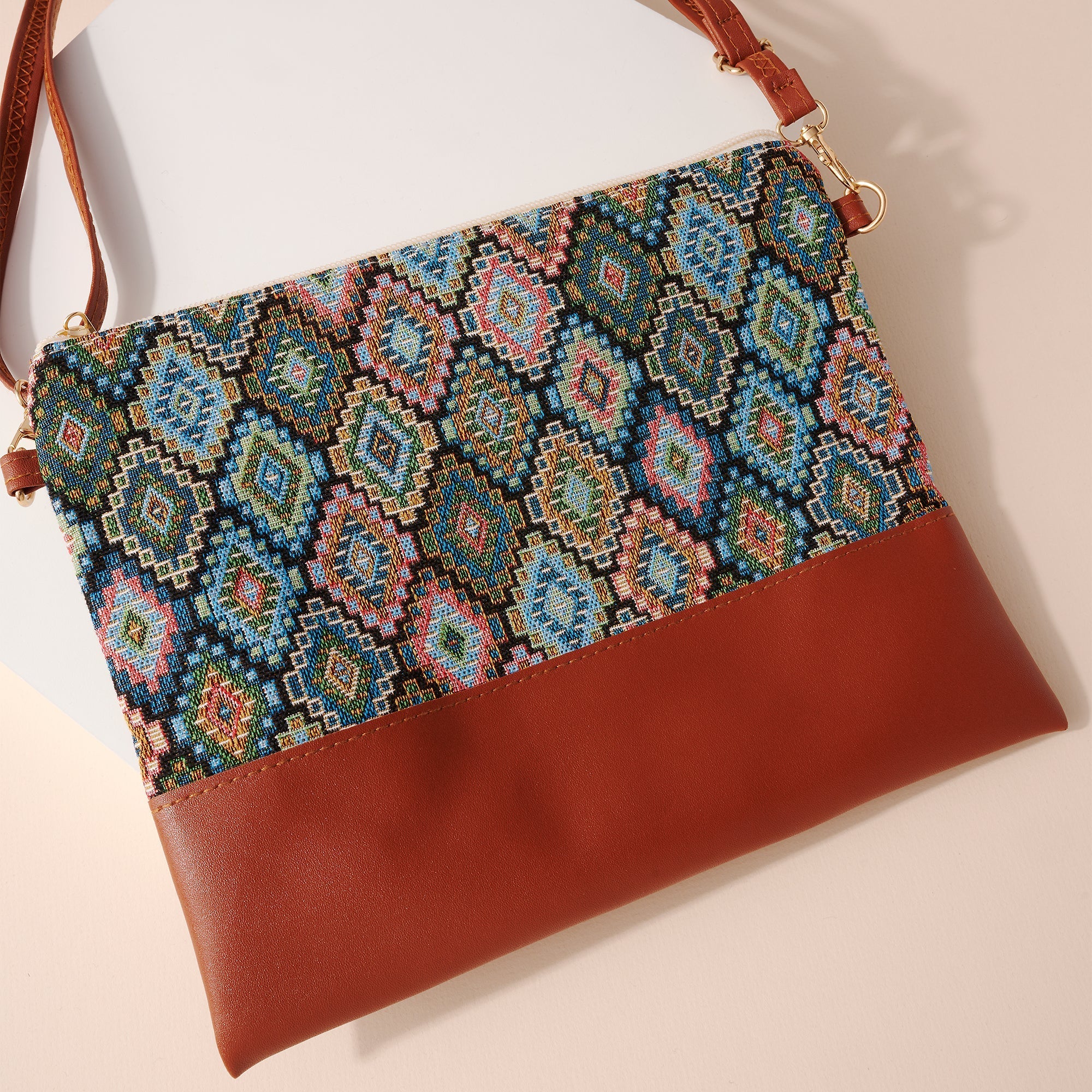 Aztec Print Crossbody Bag