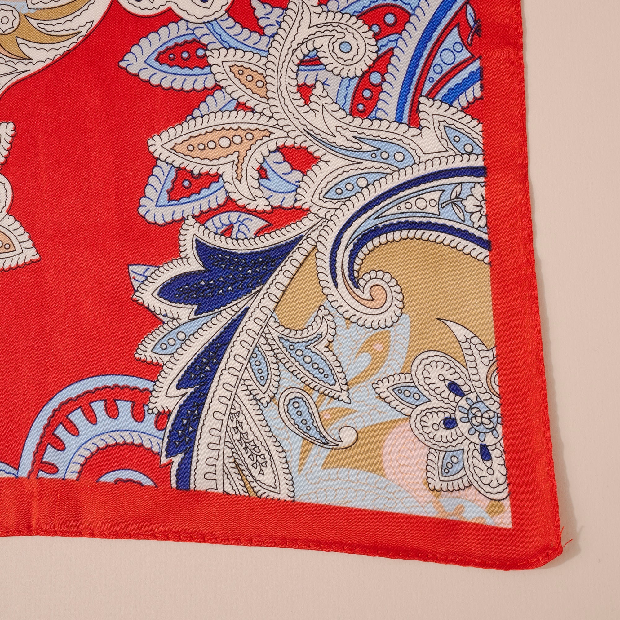 Multi Color Paisley Silky Scarf