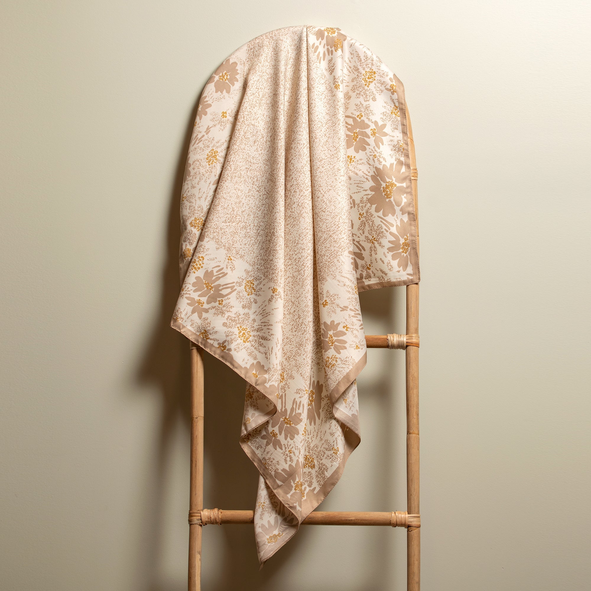 Floral Speckled Print Silky Scarf