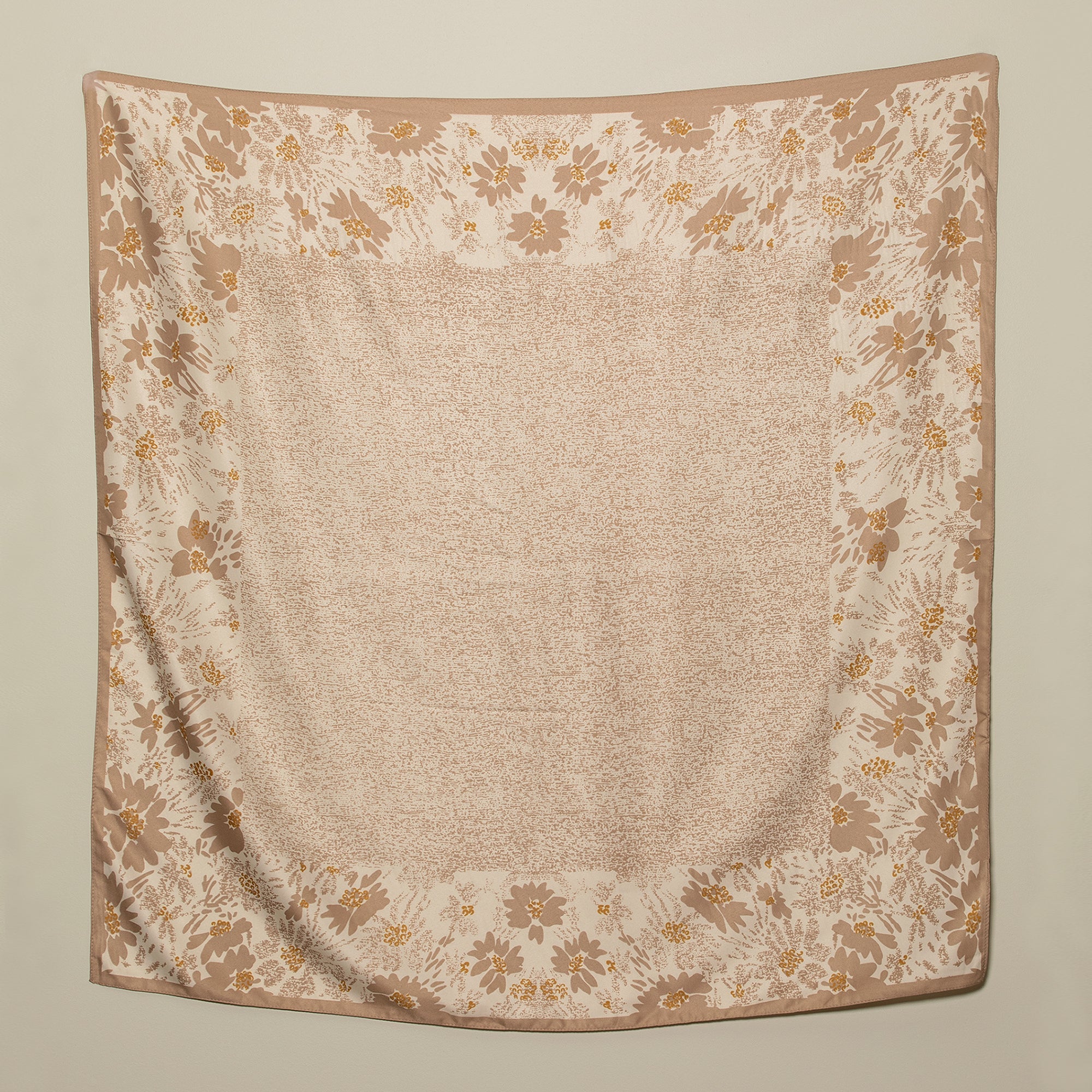 Floral Speckled Print Silky Scarf