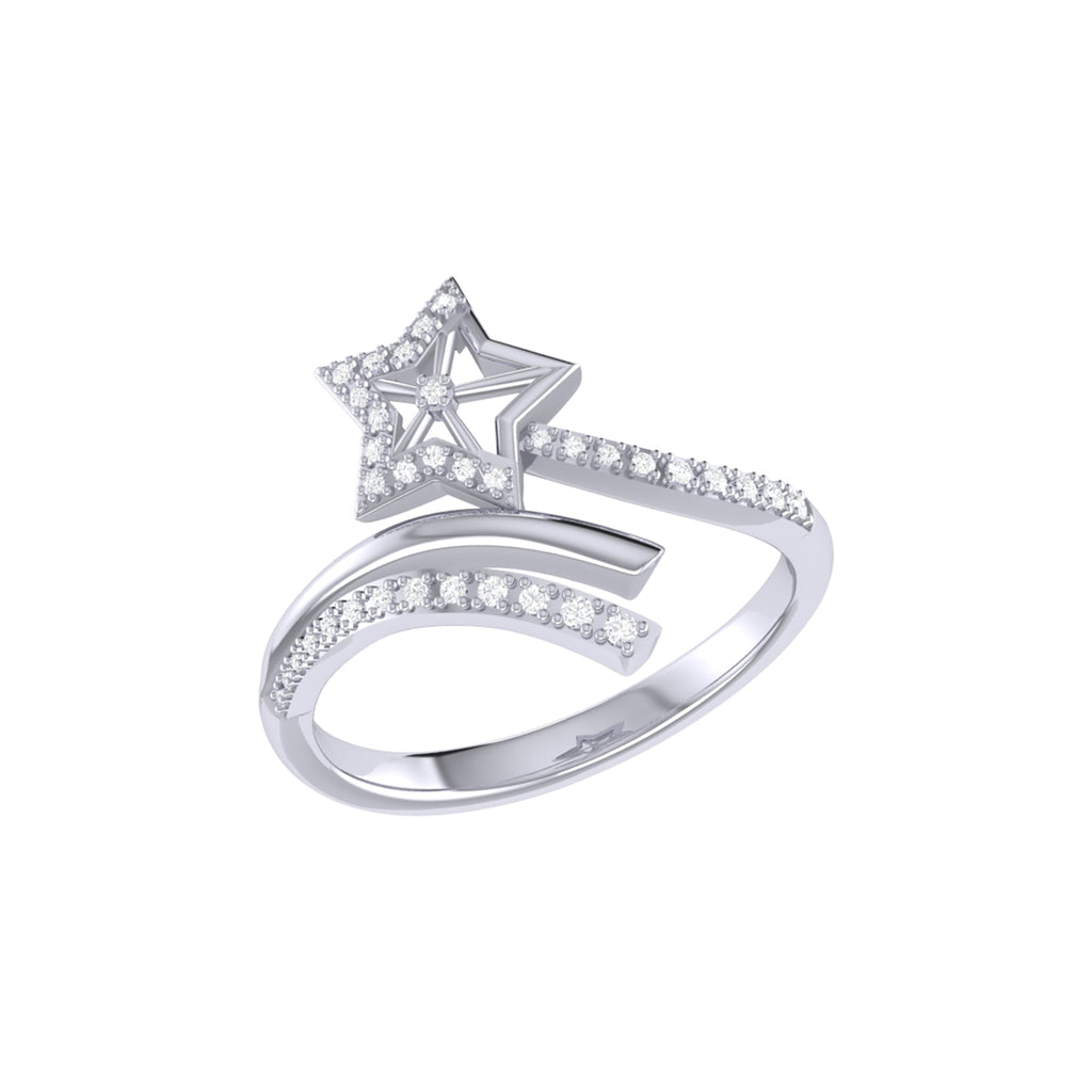 Star Spangled Night Diamond Ring in 14K White Gold