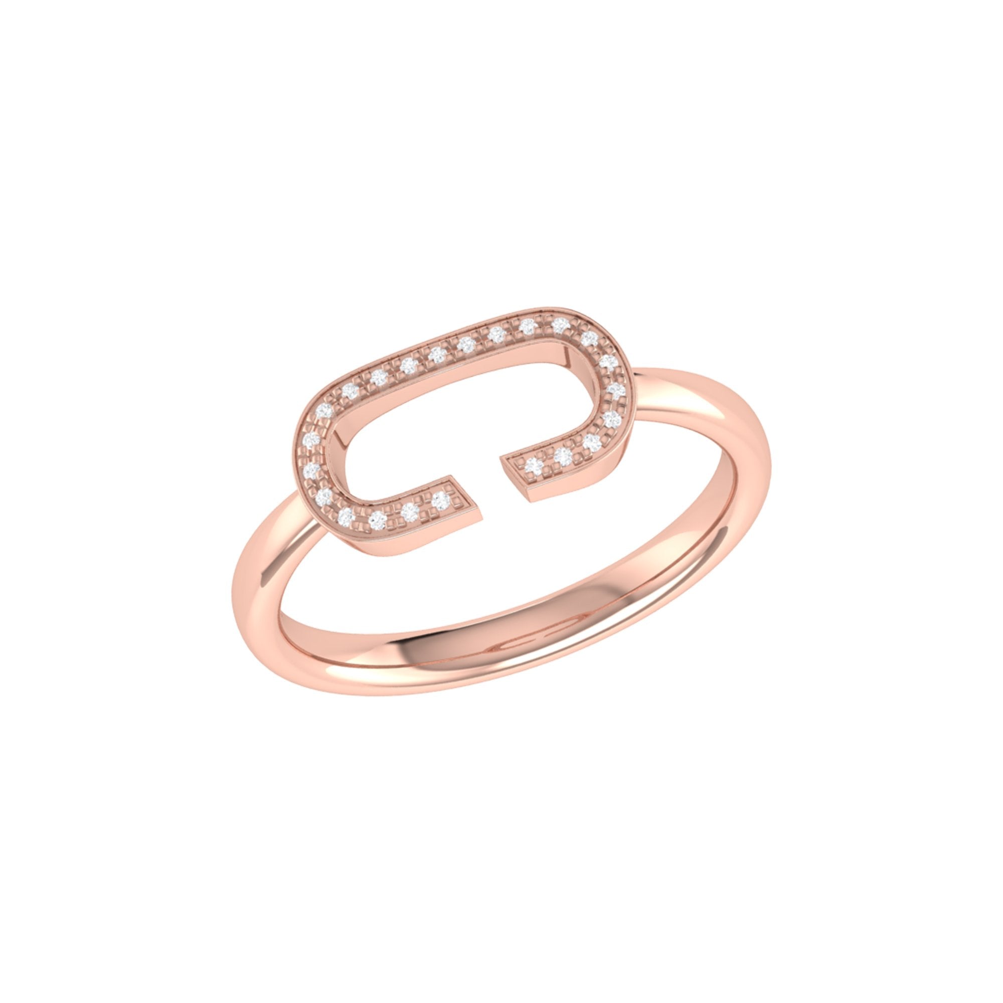 Celia C Diamond Ring in 14K Rose Gold