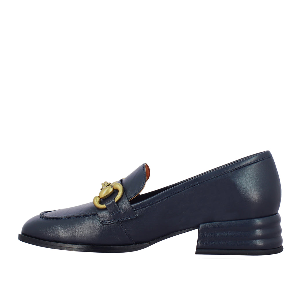 Jenny Leather Navy Handcrafted Shoes