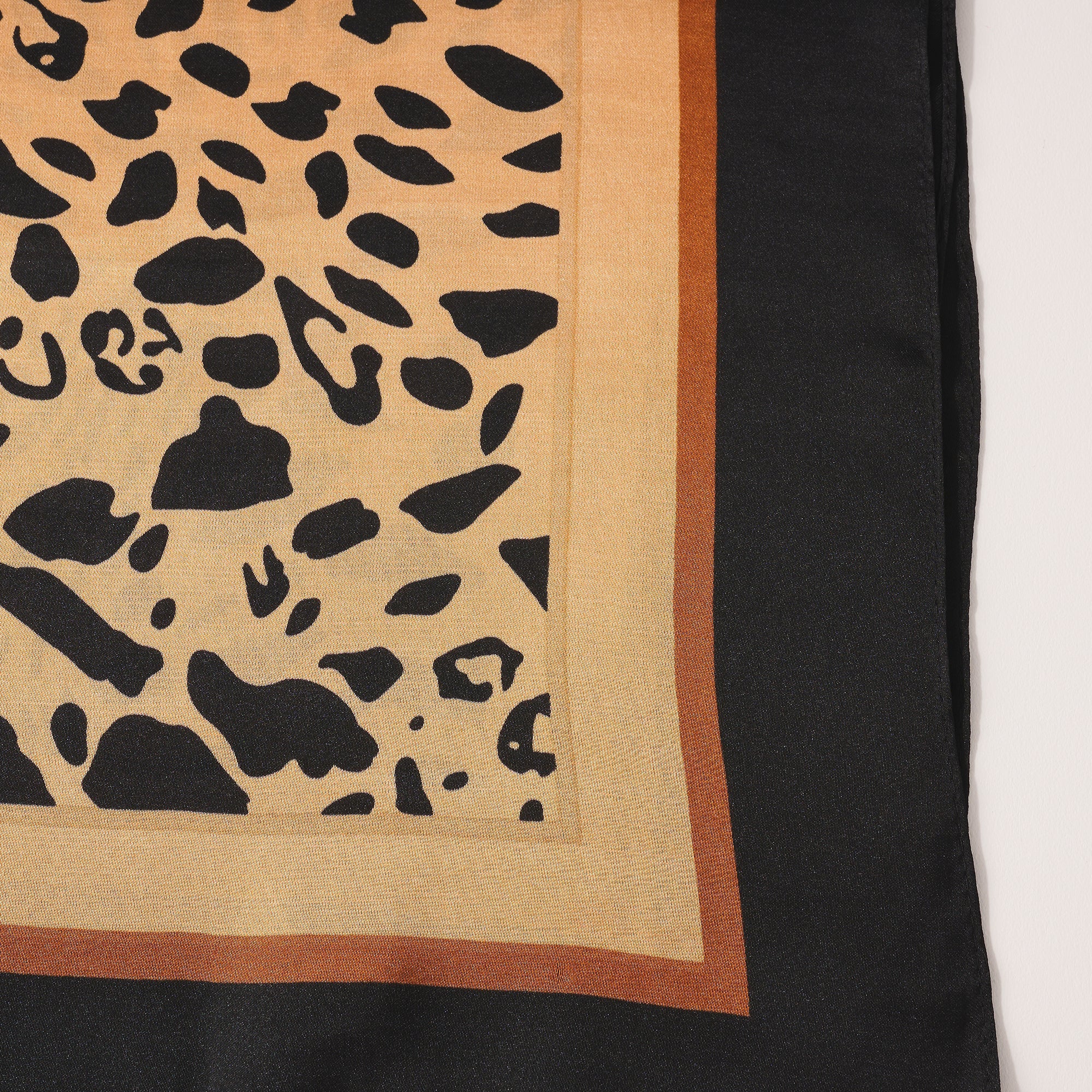 Leopard Print Silky Bandana Scarf