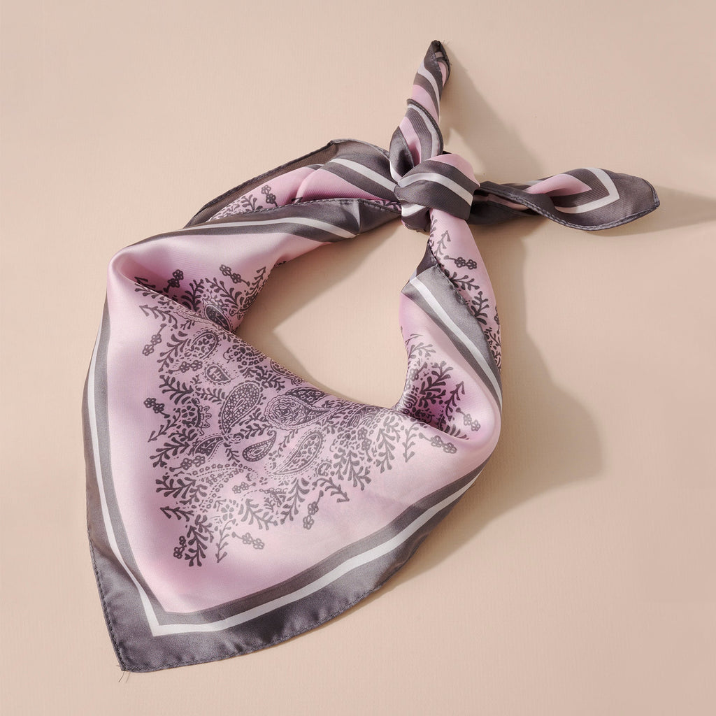Floral Paisley Print Silky Scarf