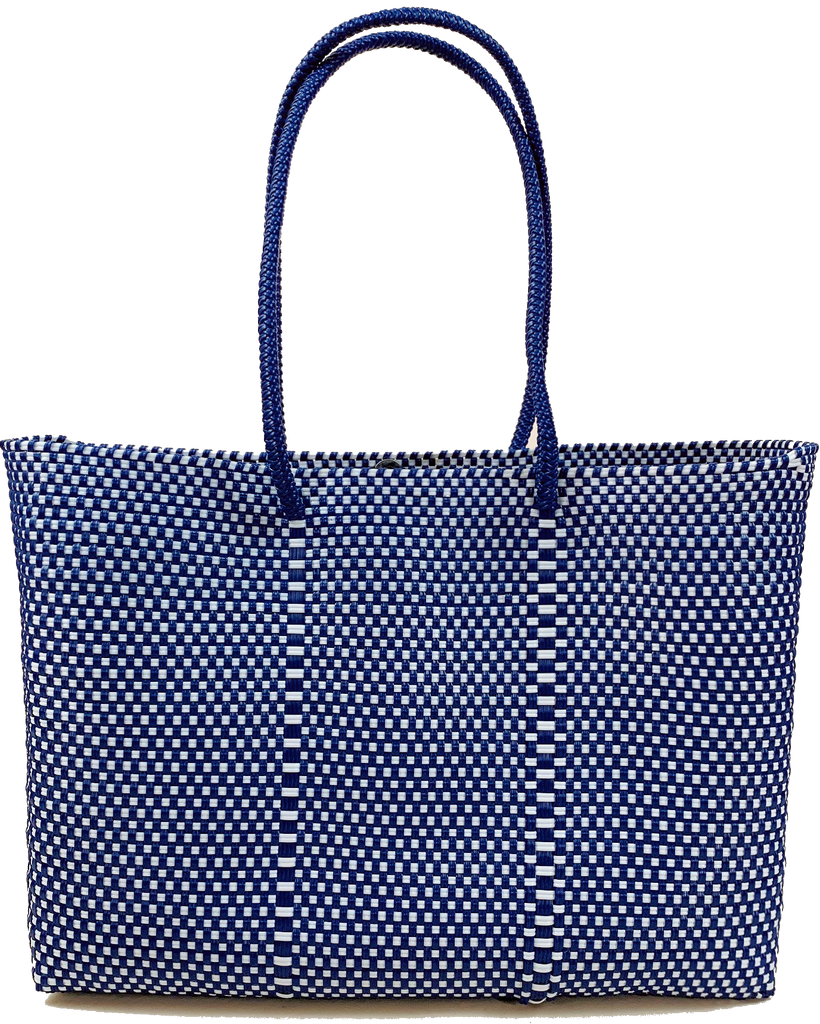 Small Tote - Navy and White