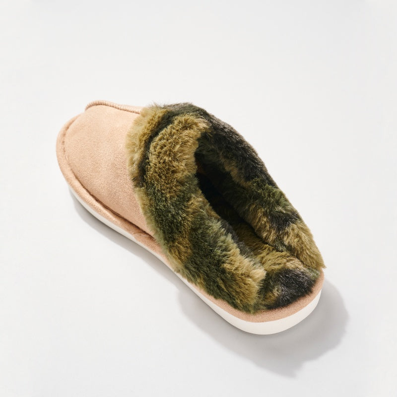Faux Suede Slippers with Soft Lining
