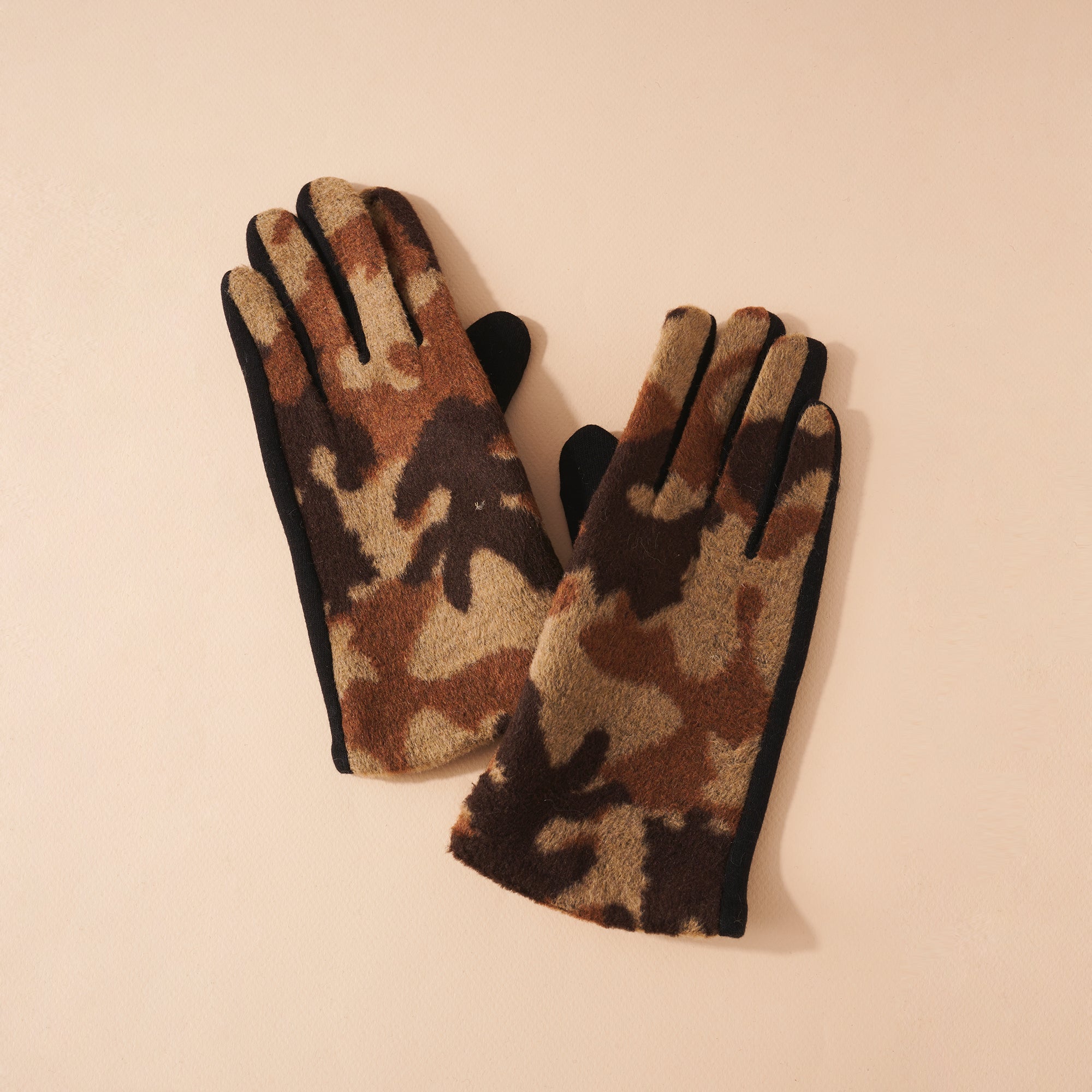 Camouflage Pattern Touch Screen Gloves
