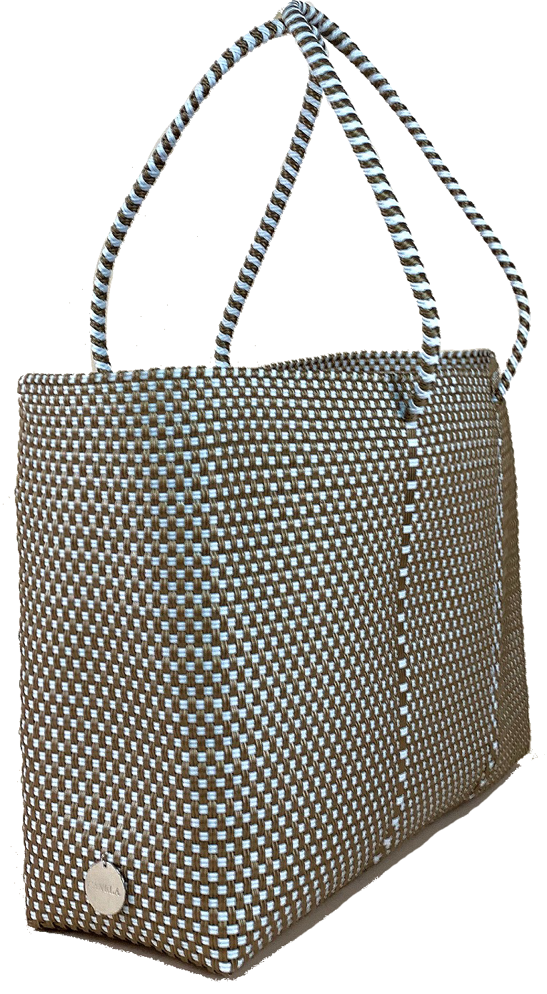 Tote - Gold and White