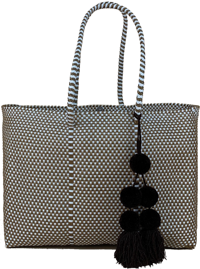 Tote - Gold and White