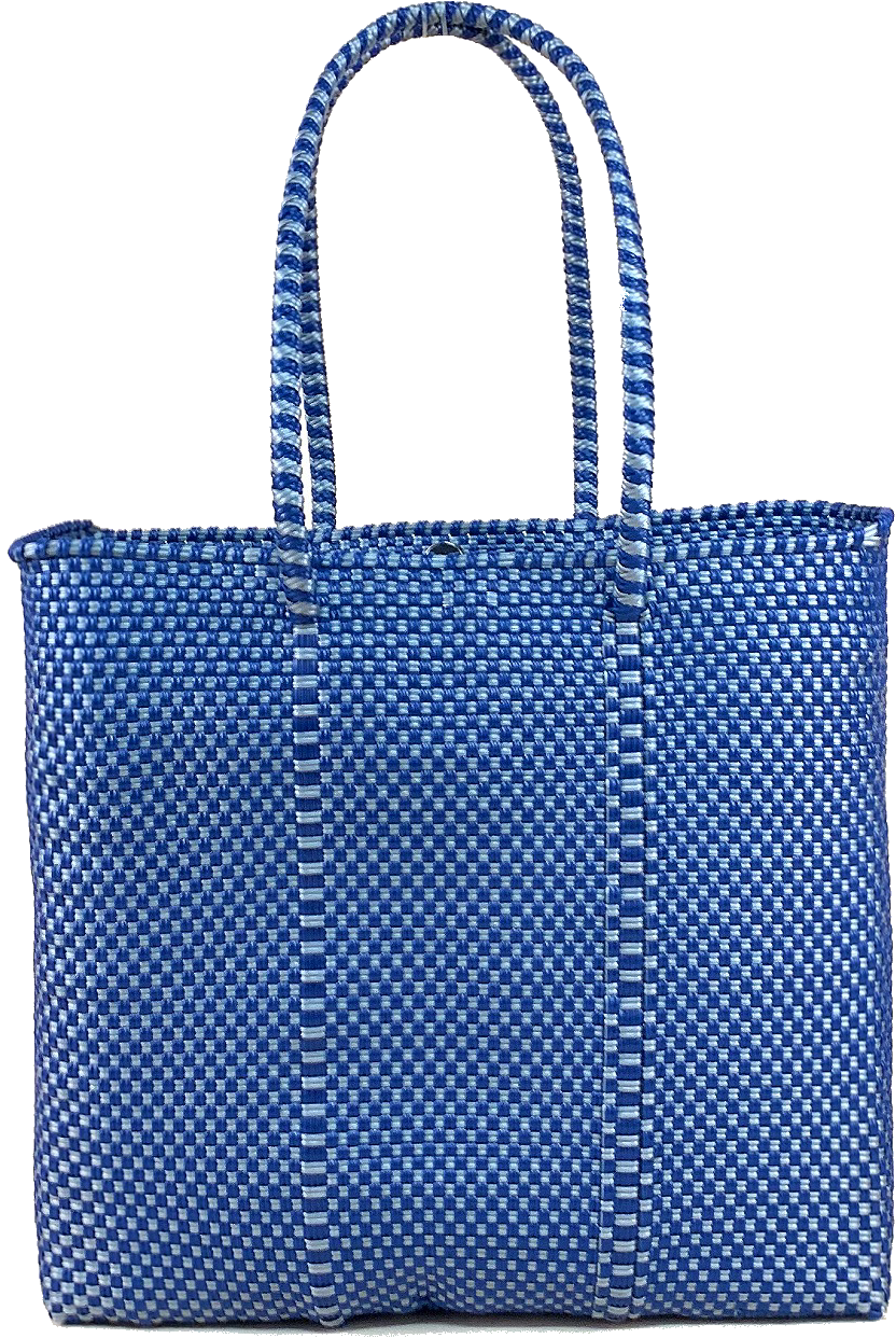 Small Tote - Navy and Silver