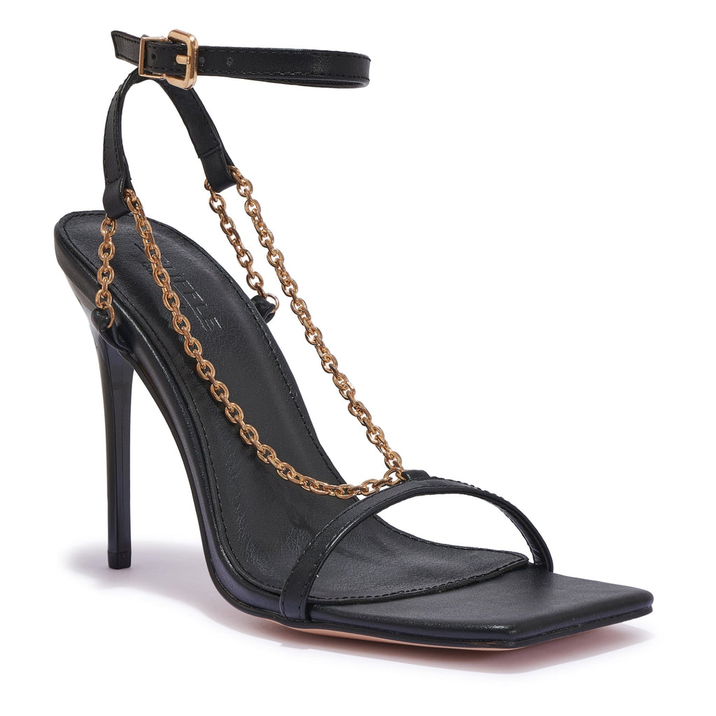 PREP42 - BARELY THERE CHAIN STRAP HIGH HEEL SANDALS