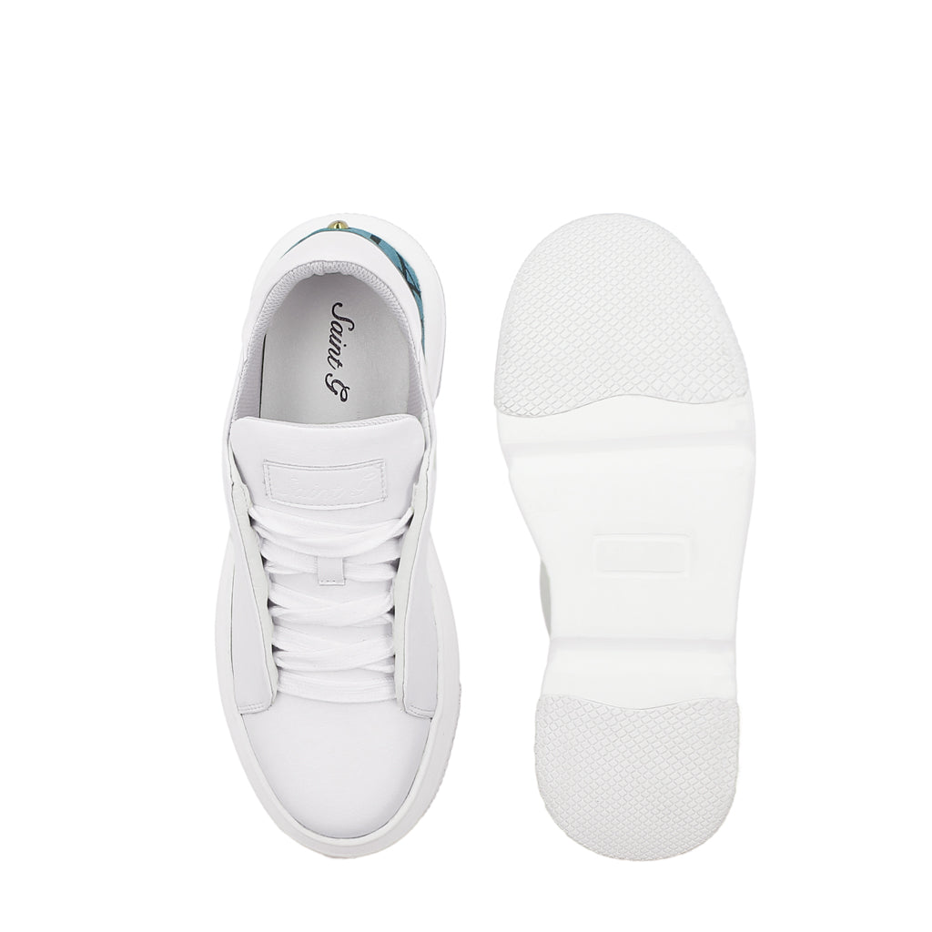 Saint Fiore White Leather Handcrafted Sneakers