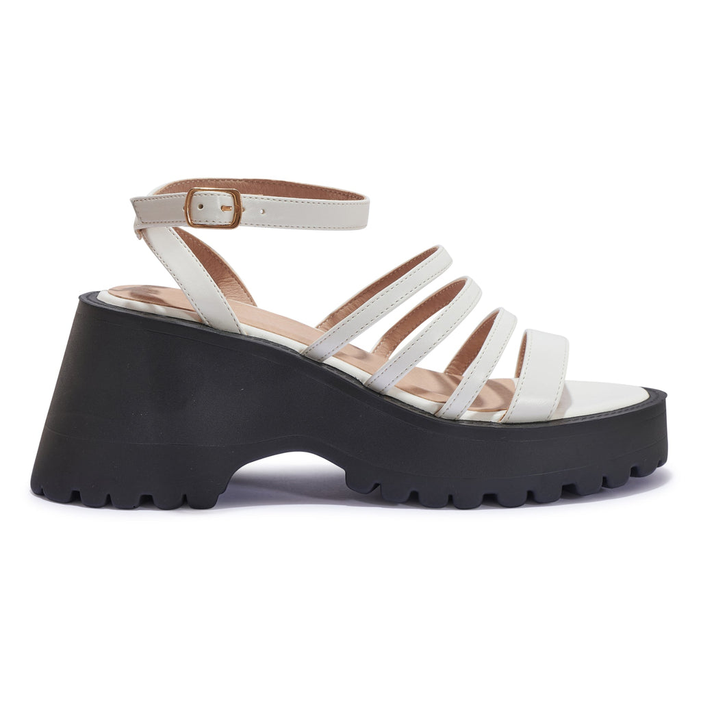 SANZ4 - CLEATED WEDGE HEEL STRAPPY SANDAL