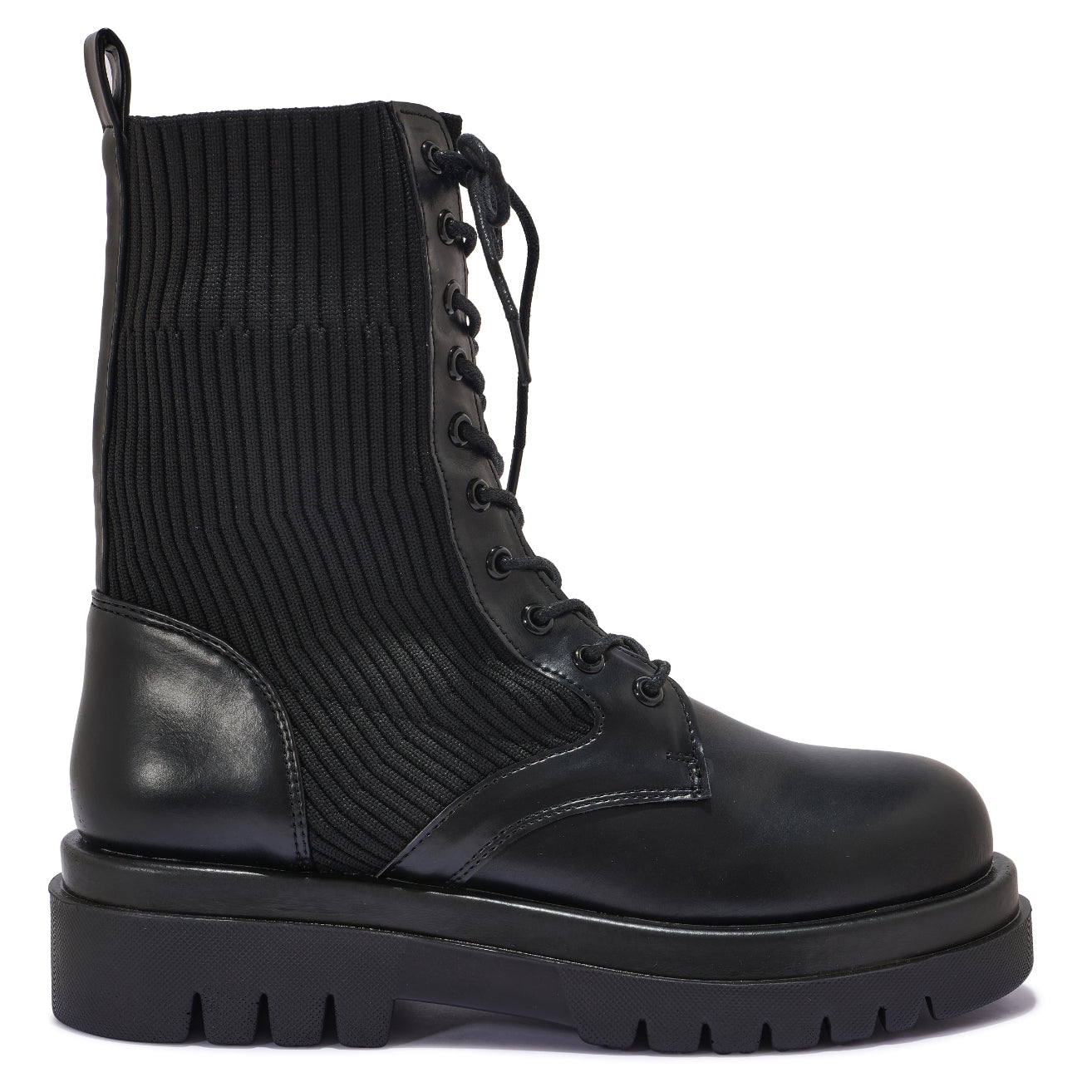 VEGA70 - DOUBLE SOLE KNITTED LACE UP ANKLE BOOT